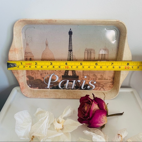 Paris Graphic Gold Metal Tray Holder - Picture 5 of 10